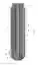 Fig. 75 - Stalk roll with hybrid flute having a sharp edge and two blunt edges