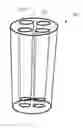 Fig. 01 - Roughly cylindrical sample containers having multiple reservoirs therein and being adapted for acoustic ejections