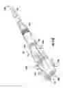 Fig. 40 - Traceable fiber optic cable assembly with fiber guide and tracing optical fibers for carrying light received from a light launch device