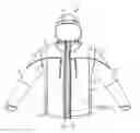 Fig. 01 - GARMENT INCLUDING SELECTIVELY LOCATED VENTILATION PANELS OF THREE-DIMENSIONAL MESH