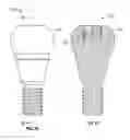 Fig. 13 - Fixed hybrid dental attachment assembly and methods of use
