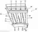 Fig. 01 - NOZZLE SECTOR FOR A TURBINE ENGINE WITH DIFFERENTIALLY COOLED BLADES
