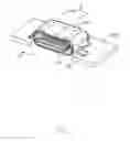 Fig. 02 - Electrical connector having a shielding shell with a recessed plate to distance from contact tails