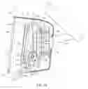 Fig. 07 - Mechanical tilt for full display mirror with mounting plate, toggle unit and actuation pin