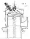 Fig. 08 - Internal combustion engine with shrouded injection valve and precombustion chamber system
