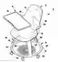 Fig. 01 - Chair seat to base mounting assembly