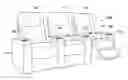 Fig. 01 - Lighted cup holder for seating arrangements