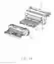 Fig. 15 - Electrical connector having a middle shielding plate with engaging arms for locking to a terminal module unit
