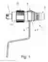 Fig. 02 - Tool fitting attachment for a surgical drill with additional manual drive unit, and surgical drill