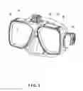 Fig. 02 - Diving goggles having detachable camera bracket