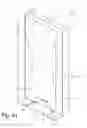 Fig. 34 - Rigid package with a hinged lid and with an inner container provided with a lower extension