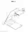 Fig. 02 - Battery and frame for mechanically coupling electrode tab to electrode lead in battery