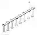 Fig. 01 - STUD RAIL WITH ADJUSTABLE STUD MOUNTING