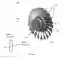 Fig. 03 - Compressor blade locking mechanism in disk with axial groove
