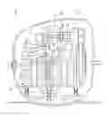 Fig. 01 - Compressor comprising an upper shell and a lower shell wherein the upper shell comprises an upper protrusion comprising a first protrusion and a second protrusion comprising a transition and an approximately flat shape