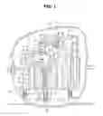 Fig. 02 - Compressor comprising an upper shell and a lower shell wherein the upper shell comprises an upper protrusion comprising a first protrusion and a second protrusion comprising a transition and an approximately flat shape