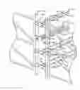 Fig. 01 - INTEGRAL STOP RAIL DEVICE TO ALIGN PALLETS ON END TO END PALLET RACKS AND ESTABLISH BOUNDARIES FOR FLUES BETWEEN PALLET RACKS