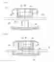 Fig. 11 - Upper structure of female snap button, female snap button and method of attaching female snap button to texture