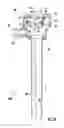 Fig. 13 - Surgical access device including lateral moving seal cooperating with bellows attached to proximal wall of cannula housing