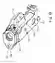 Fig. 15 - Removable transmission for use with a powered surgical tool, the transmission shaped to extend above the tool, and system