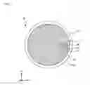Fig. 02 - Filter with adjacent, similarly-shaped, differently-sized, through holes and through-hole clusters