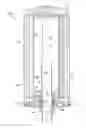 Fig. 01 - Separating device for separating a fluid from gas as well as separating element and coupling element for such a separating device