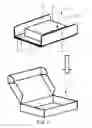 Fig. 08 - Packaging assembly comprising a folding flap and fasteners