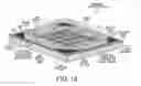 Fig. 13 - Packaging a substrate with an LED into an interconnect structure only through top side landing pads on the substrate