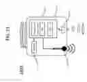 Fig. 12 - System and method for communication with a mobile device via a positioning system including RF communication devices and modulated beacon light sources