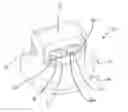 Fig. 01 - Trimmer head with pivot posts holding a single strip of line