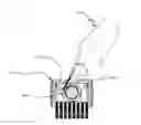 Fig. 01 - Fingernail brush having angularly adjustable bristles