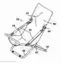 Fig. 01 - Folding X-frame chair with extended backrest