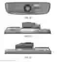 Fig. 10 - Interior rearview mirror assembly with display and tilt mechanism