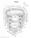 Fig. 06 - Vehicle headlight with a plurality of inner non spherical lenses transmitting light from a high beam and a low beam light source