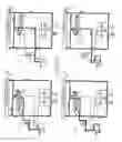 Fig. 08 - Pump-controlled hydraulic circuits for operating a differential hydraulic actuator