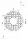 Fig. 12 - Polishing pad having grooves on bottom surface of top layer