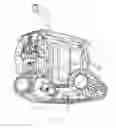 Fig. 04 - Swimming pool cleaning vehicle with adjustable rollers to control water flow velocity and method therefor