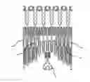 Fig. 01 - Atrio-ventricular valve stent with native leaflet grasping and holding mechanism