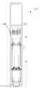 Fig. 01 - Fermenter for a liquid medium with gas circulation stirring, comprising an automatic device for establishing a fluid communication between the ascending circulation and the descending circulation volumes depending on the height of the medium