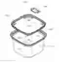 Fig. 01 - Tamper evident container having bonded tab