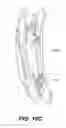 Fig. 25 - Artificial cervical and lumbar discs, disc plate insertion gun for performing sequential single plate intervertebral implantation enabling symmetric bi-disc plate alignment for interplate mobile core placement