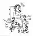 Fig. 01 - Exercise chair utilizing an adjustable resistance band system