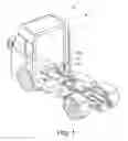 Fig. 02 - Filter element comprising inclined end panels and respective filter housing