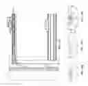 Fig. 45 - Combination forced entry resistant sash lock and tilt latch, also functioning as a window opening control device