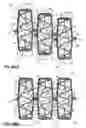 Fig. 16 - Pocketed spring assembly comprising strings of springs with tabs