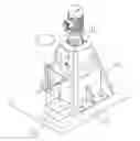 Fig. 01 - Vertical high speed testing device for spiral seal of cone bit bearing