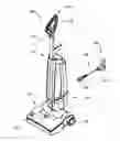 Fig. 01 - Upright vacuum cleaner and system operable with AC and DC power sources