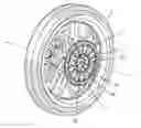 Fig. 01 - Lug drive system for the wheel of a motorcycle