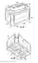 Fig. 20 - Plastic pallet with support blocks having upper and lower towers and associated methods