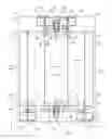 Fig. 06 - Suspension and lift motor systems for a plurality of elevator cabs and counterweights that move independently of each other in different sections of a hoistway